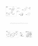 Air Cleaner Exhaust System Diagram and Parts List for 123672-0136-E1  Briggs and Stratton Engine